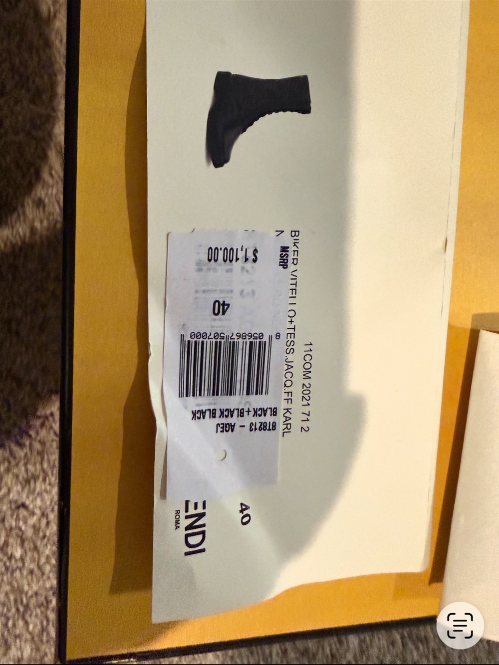 Fendi Black Chelsea Rugged Sole Ankle Boots - Picture 5 of 6